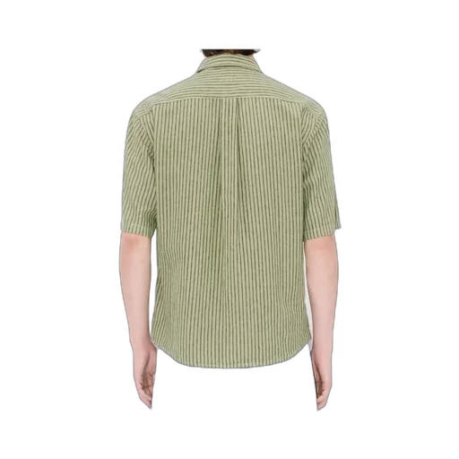 Short Sleeve Shirt In Cotton Linen Kenzo Coast Lines