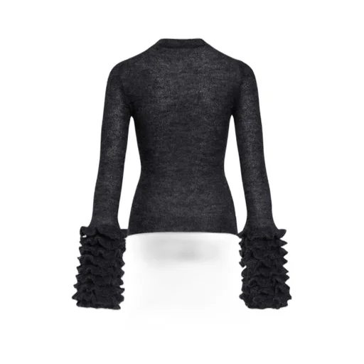 AlaÏA Ruffled Cuff Knitted Jumper