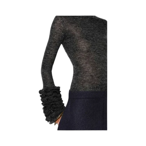 AlaÏA Ruffled Cuff Knitted Jumper