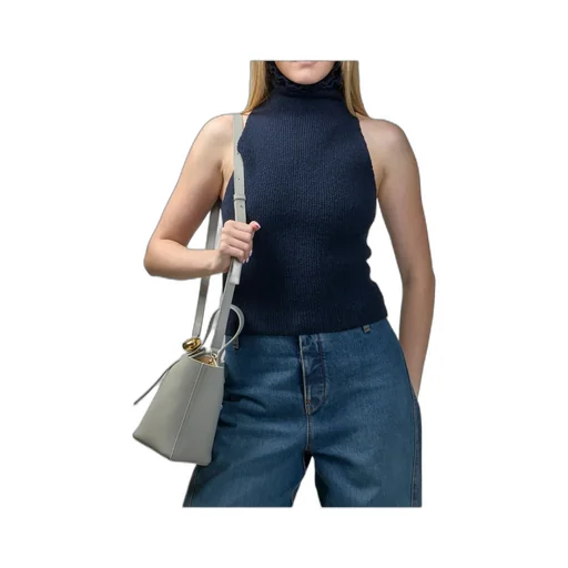 AlaÏA Halter Tweed Knitted Top
