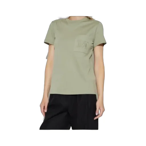 Max Mara Logo Embroidered Pocket Crewneck T-Shirt