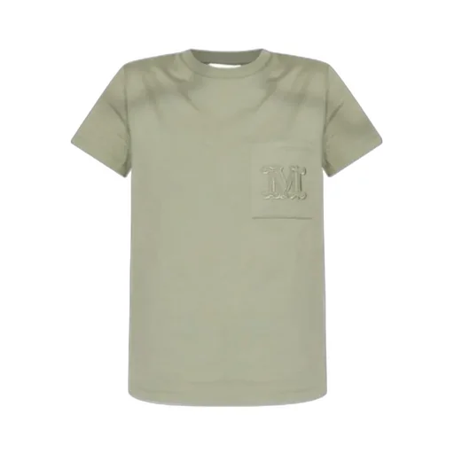 Max Mara Logo Embroidered Pocket Crewneck T-Shirt