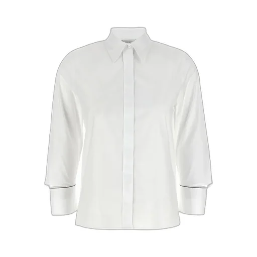 Peserico Cuff Detailed Long-Sleeved Shirt