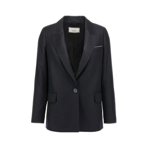 Peserico Lurex Single-Breasted Blazer