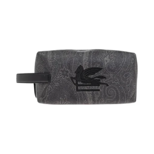 Etro Paisley Printed Pegaso Embroidered Wash Bag