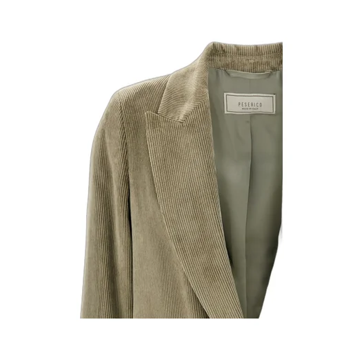 Peserico Single-Breasted Ribbed Velvet Blazer