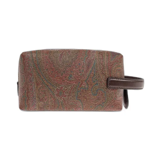 Etro Paisley Printed Pegaso Embroidered Wash Bag