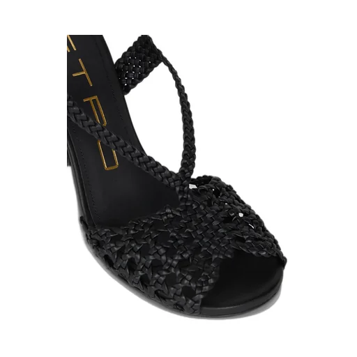 Etro Braided Ankle-Strap Heeled Sandals