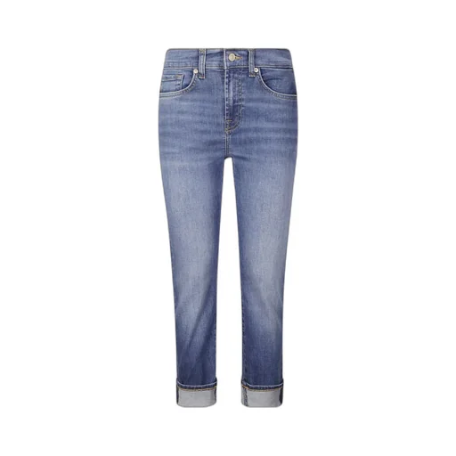 7 For All Mankind Relaxed Skinny Cuffed Jeans