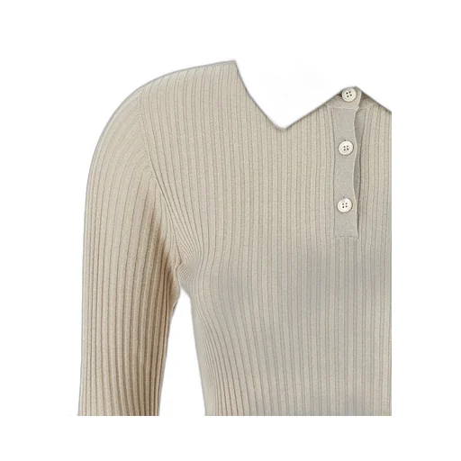 Peserico Lurex Ribbed Polo Shirt