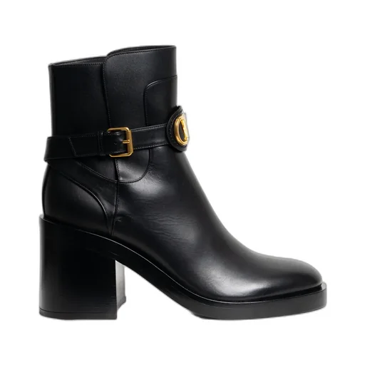 Valentino Vlogo Signature Block Heel Ankle Boots