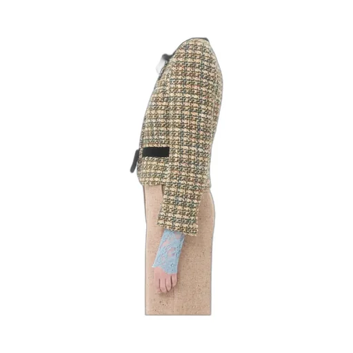 Valentino	Bow Detailed Crewneck Tweed Jacket