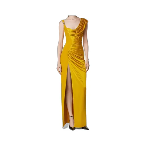 Versace Medusa '95 Draped Satin Gown