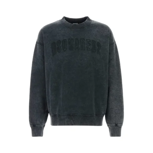 Dsquared2 Loose Fit Raw Edge Crewneck Sweatshirt