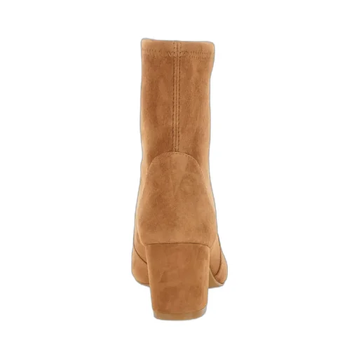 Beige Ankle Boots With Medium Block Heel In Ecoleather Woman Yuliana