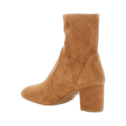 Beige Ankle Boots With Medium Block Heel In Ecoleather Woman Yuliana