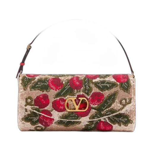 Valentino Garavani Devain Embroidered Small Shoulder Bag