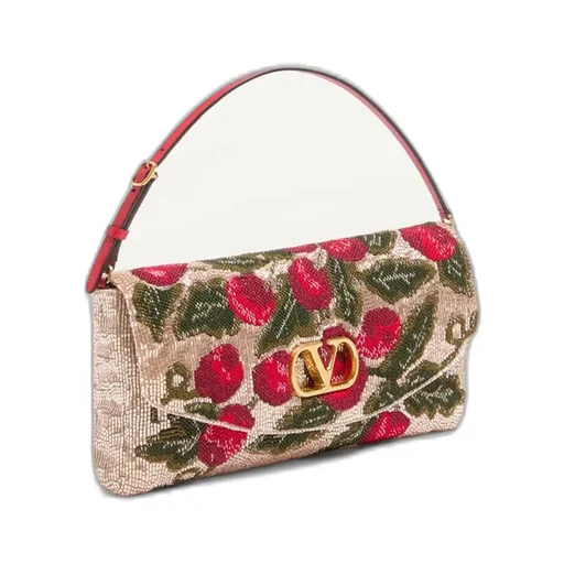 Valentino Garavani Devain Embroidered Small Shoulder Bag