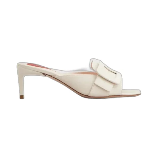Viv' Canard Mules In Leather