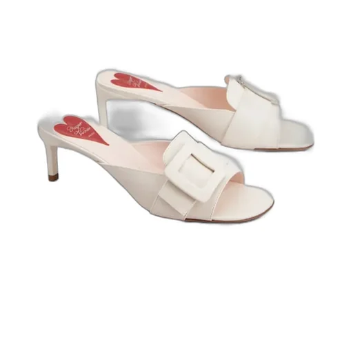 Viv' Canard Mules In Leather