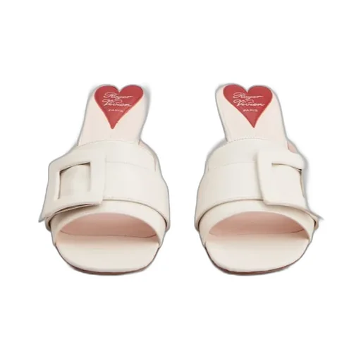 Viv' Canard Mules In Leather