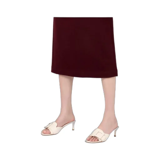Viv' Canard Mules In Leather