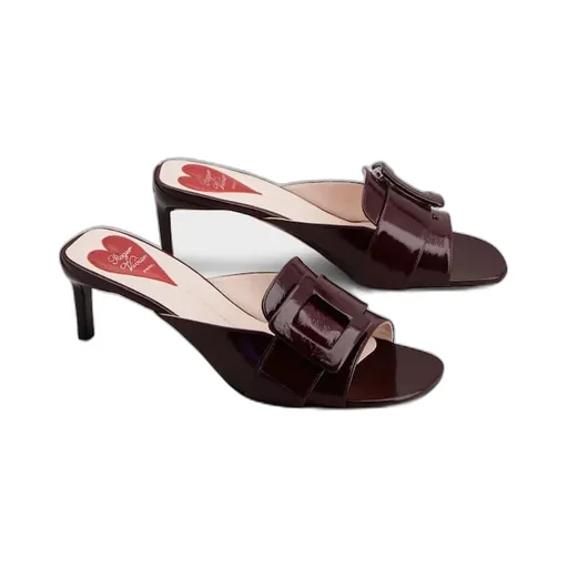 Viv' Canard Mules In Patent Leather