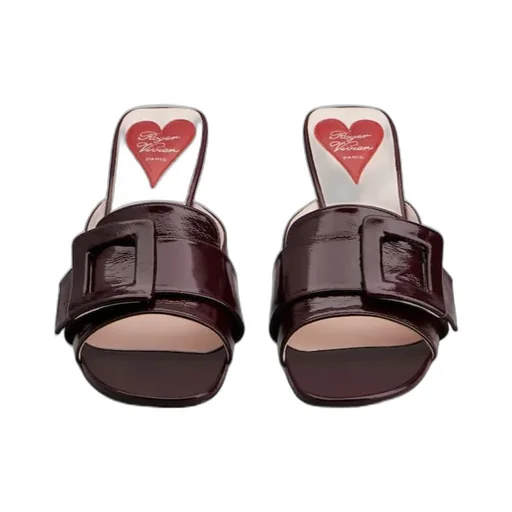 Viv' Canard Mules In Patent Leather