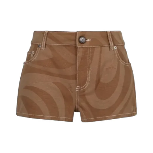 Pucci Marmo Print High Waist Shorts