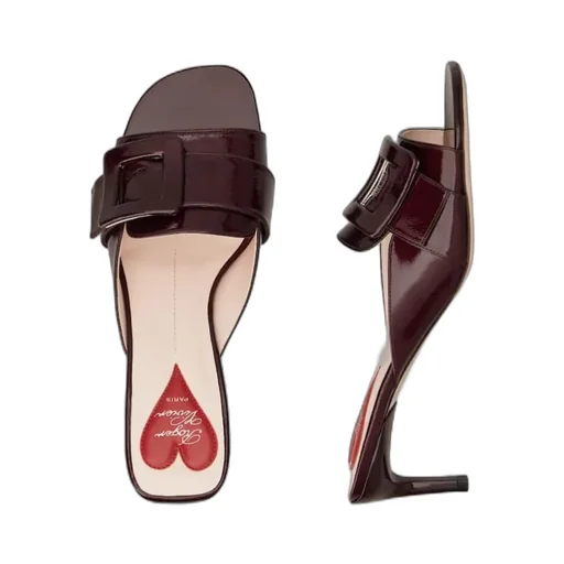 Viv' Canard Mules In Patent Leather