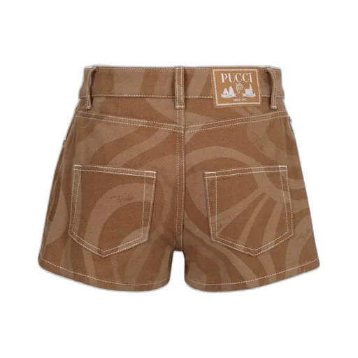 Pucci Marmo Print High Waist Shorts