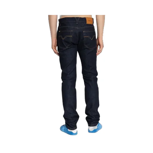 Versace Logo Patch Tapered-Leg Jeans