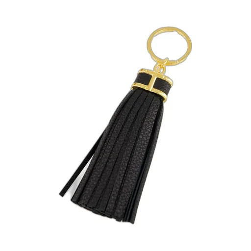 Tasselled Leather Keyring