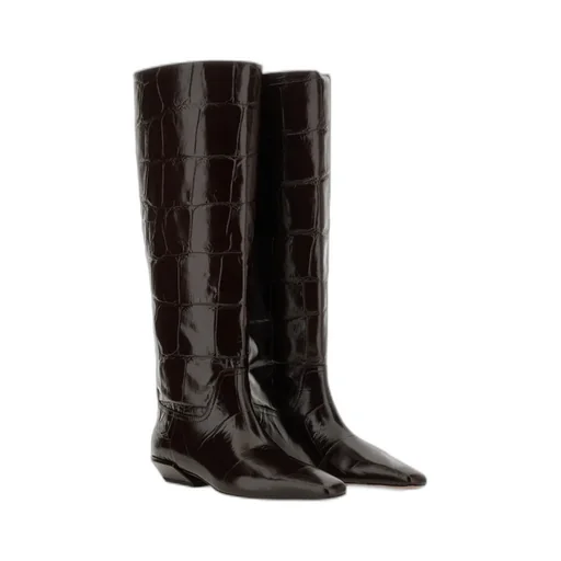 Paris Texas Bettina Embossed Knee-High Boots