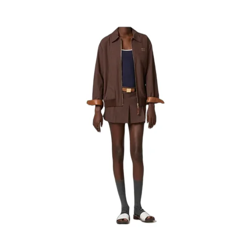 Miu Miu Long-Sleeved Zipped Jacket