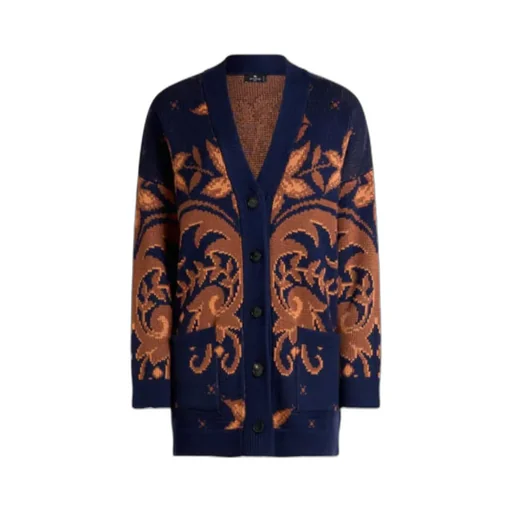 Etro Pattern-Jacquard Button-Up Cardigan