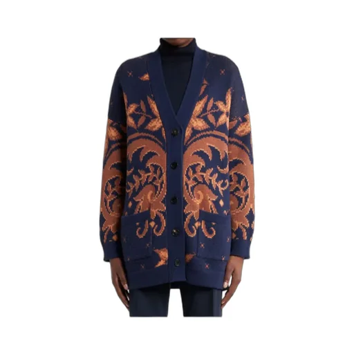 Etro Pattern-Jacquard Button-Up Cardigan