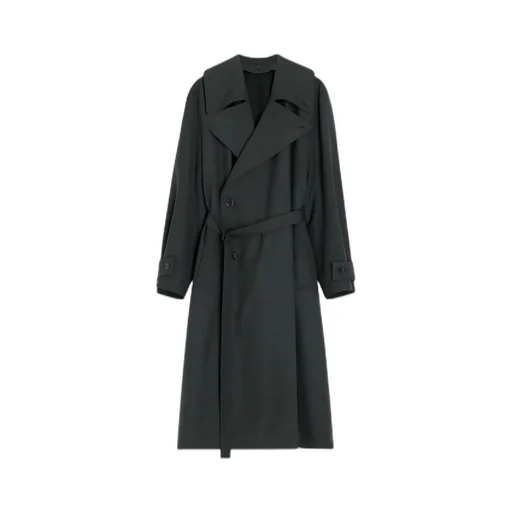 Double-Breasted Belted Trench Coat