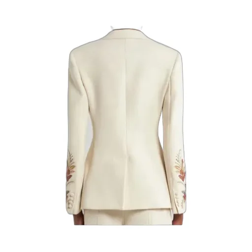 Cool Wool Jacket With Embroidery