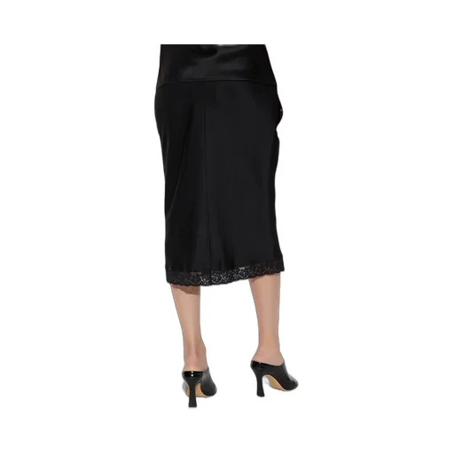 Lace-Trimmed Pencil Skirt