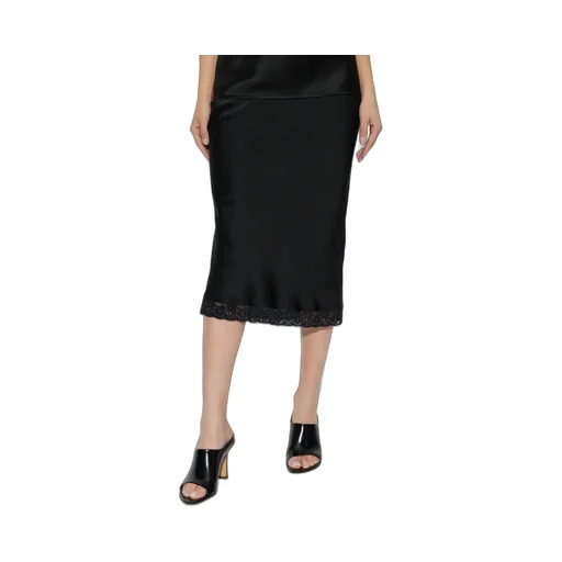 Lace-Trimmed Pencil Skirt