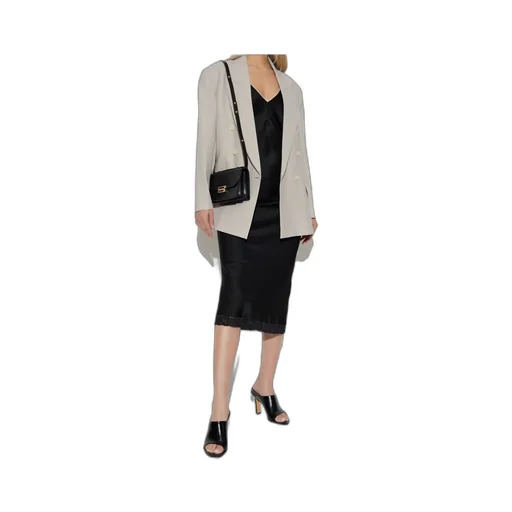 Lace-Trimmed Pencil Skirt