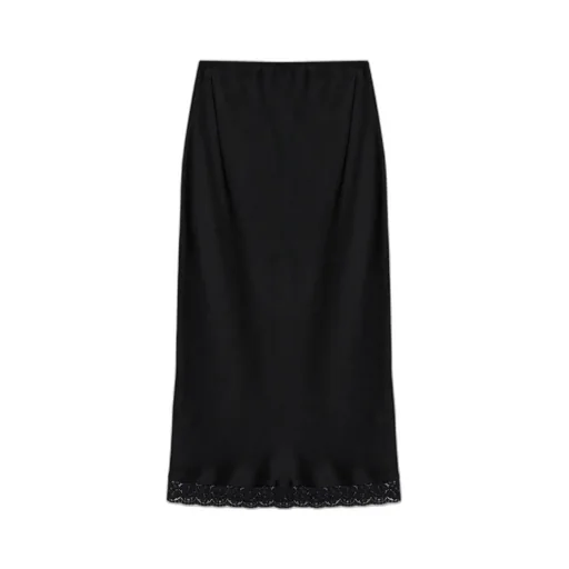Lace-Trimmed Pencil Skirt