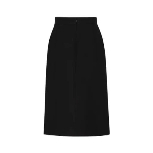 Valentino Belted Front Slit Skirt