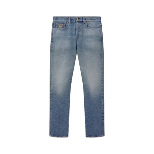 Versace Logo Patch Straight-Leg Jeans