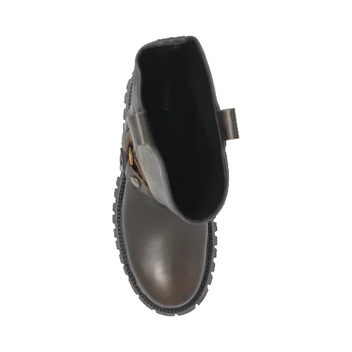 Kurt Chunky Buckle-Strap Leather Boots