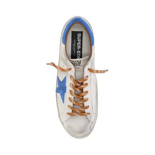 Crocodile-Effect Star Low-Top Sneakers