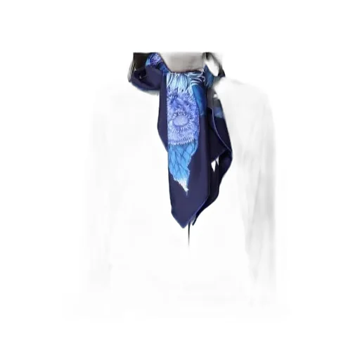 Ferragamo Sunflower Printed Finished Edge Scarf