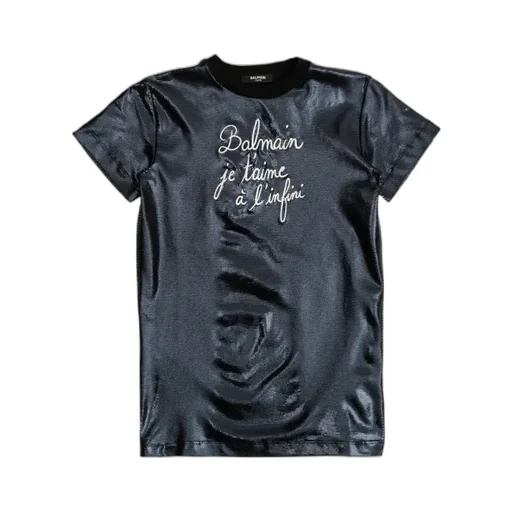 Balmain Kids Logo Emboderied Dress