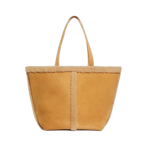 Fleece-Trimmed Tote Bag